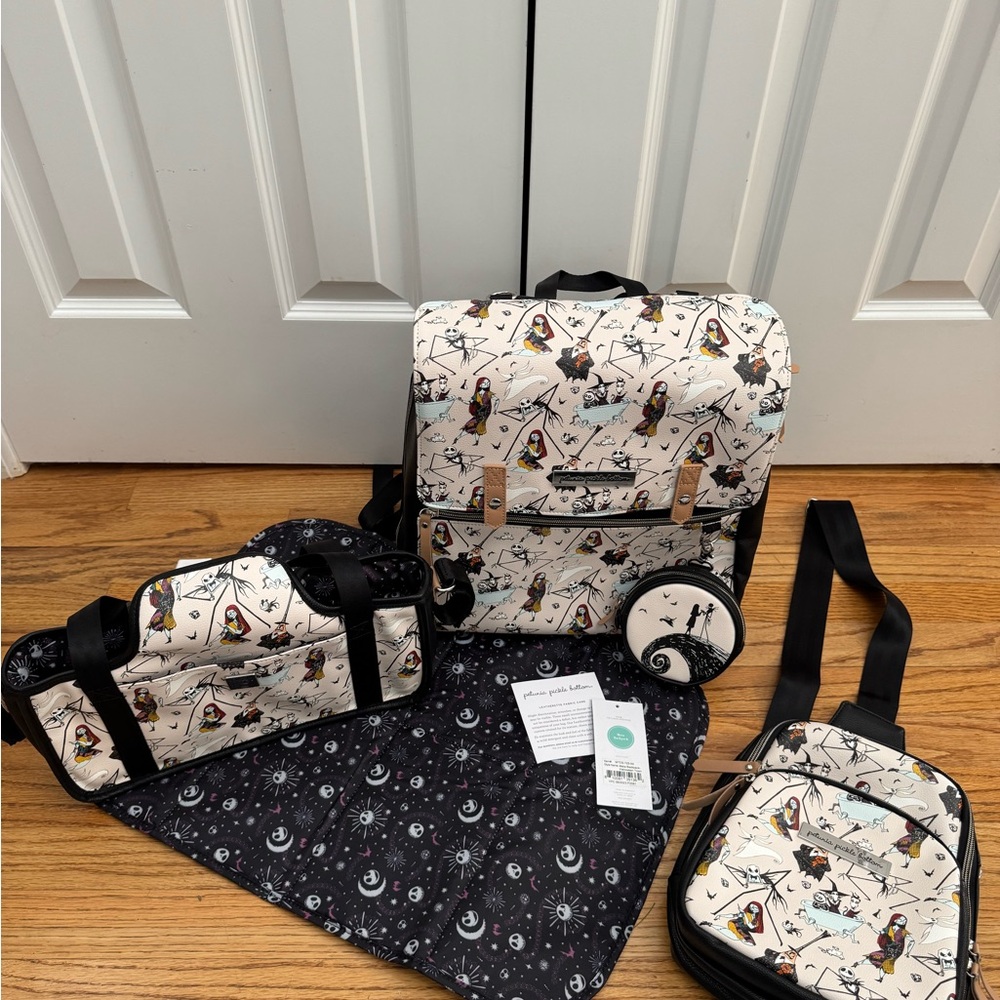 Petunia Pickle Bottom halloween town Meta backpack, crossbody and stroller bag